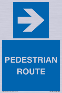 PEDESTRIAN ROUTE - right arrow